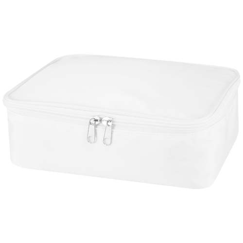 Organisateur maquillage personnalisé en RPET Muse Blanc cassé